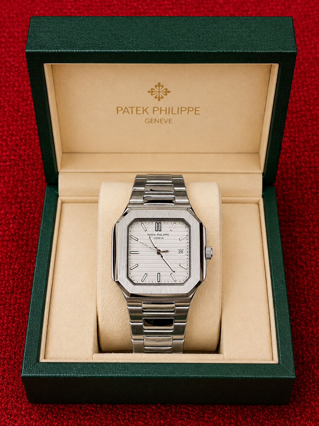 PATEK PHILIPPE SILVER TONE STAINLESS STEEL